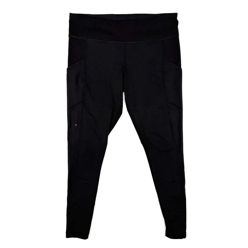 Lululemon Fast & Free HighRise Athletic Leggings Front & Rear Pocket Sz 12 #1691